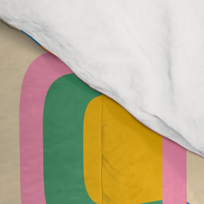Street Art Colorful Retro Contemporary Abstract Pattern Comforter Gallery Image 4