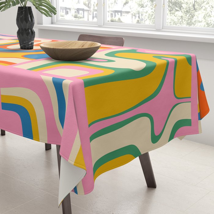Street Art Colorful Retro Contemporary Abstract Pattern Tablecloth Gallery Image 3
