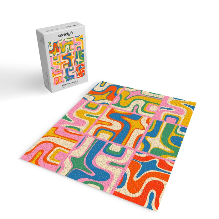 Street Art Colorful Retro Contemporary Abstract Pattern Jigsaw Puzzle Gallery Image 2