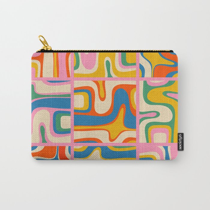 Street Art Colorful Retro Contemporary Abstract Pattern Carry All Pouch Gallery Image 1
