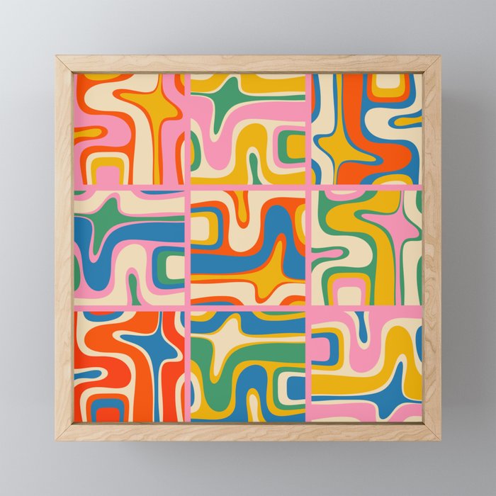Street Art Colorful Retro Contemporary Abstract Pattern Mini Art Print Gallery Image 1