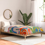 Street Art Colorful Retro Contemporary Abstract Pattern Comforter Gallery Image 2
