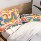 Street Art Colorful Retro Contemporary Abstract Pattern Pillow Sham Gallery Image 2