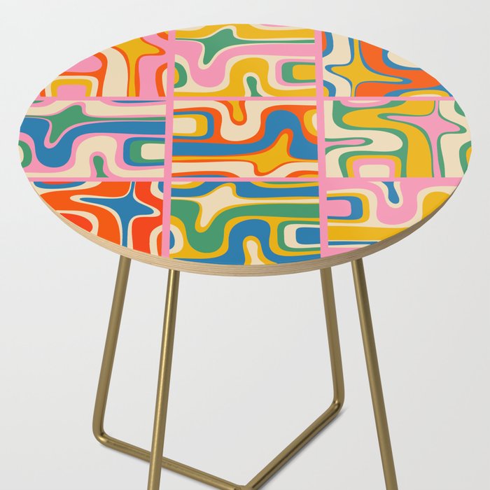 Street Art Colorful Retro Contemporary Abstract Pattern Side Table Gallery Image 2