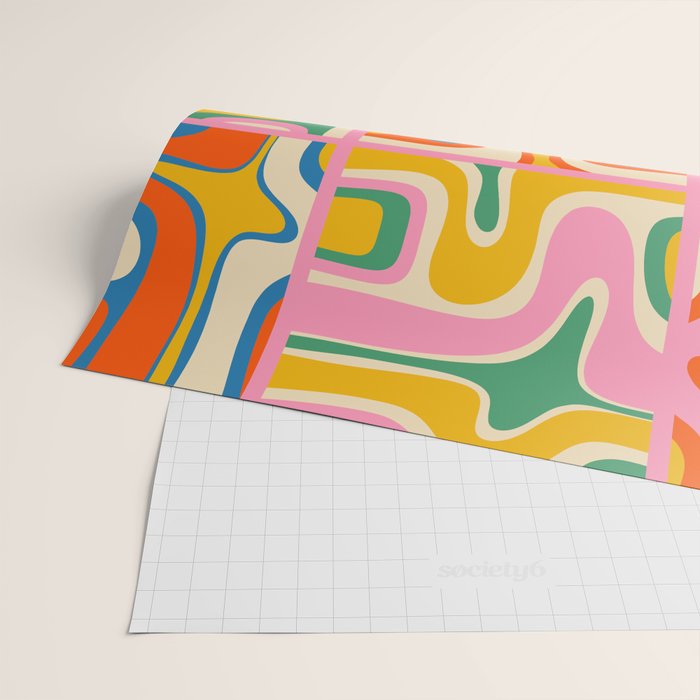 Street Art Colorful Retro Contemporary Abstract Pattern Wrapping Paper Gallery Image 2