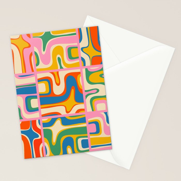 Street Art Colorful Retro Contemporary Abstract Pattern Stationery Card Gallery Image 2