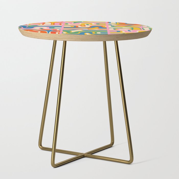 Street Art Colorful Retro Contemporary Abstract Pattern Side Table Gallery Image 1