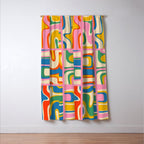 Street Art Colorful Retro Contemporary Abstract Pattern Window Curtain Gallery Image 3