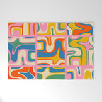 Street Art Colorful Retro Contemporary Abstract Pattern Welcome Mat Gallery Image 1