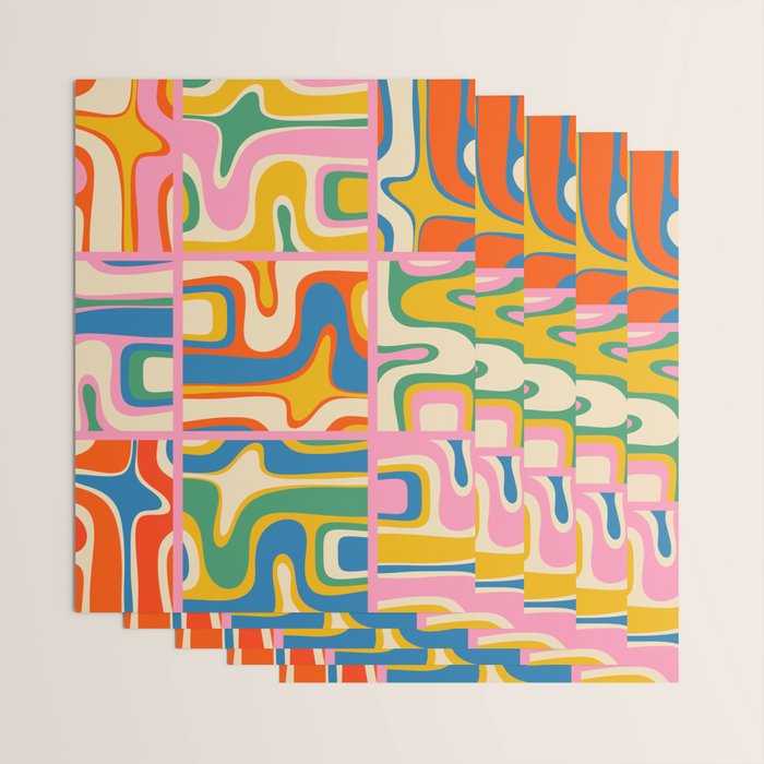 Street Art Colorful Retro Contemporary Abstract Pattern Wrapping Paper Gallery Image 3