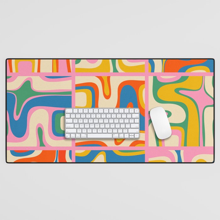 Street Art Colorful Retro Contemporary Abstract Pattern Desk Mat Gallery Image 1
