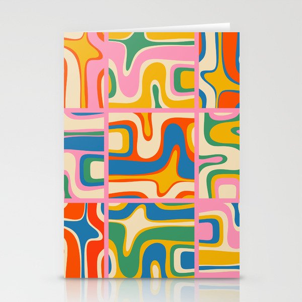 Street Art Colorful Retro Contemporary Abstract Pattern Stationery Card Gallery Image 1