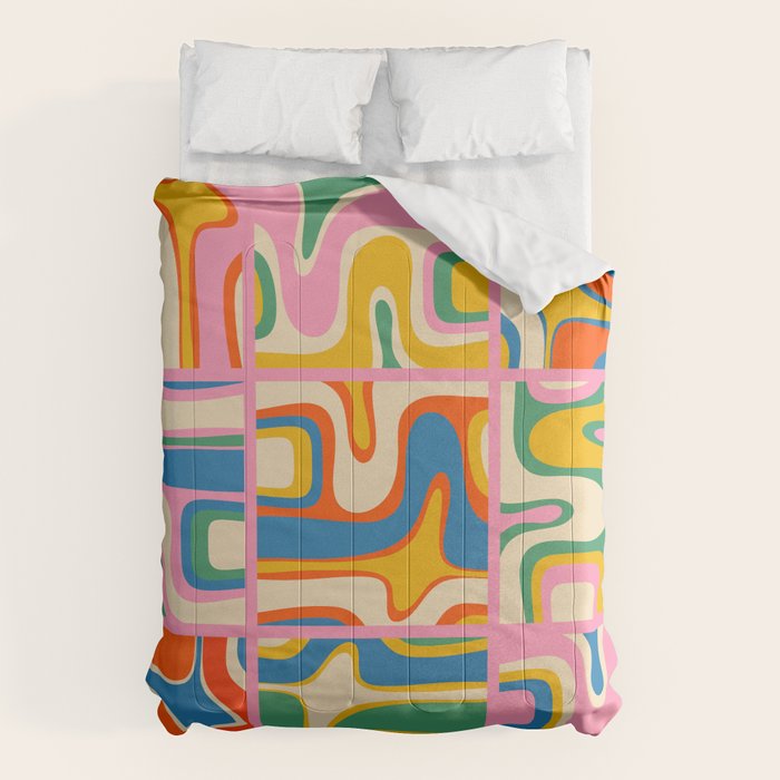 Street Art Colorful Retro Contemporary Abstract Pattern Comforter Gallery Image 6