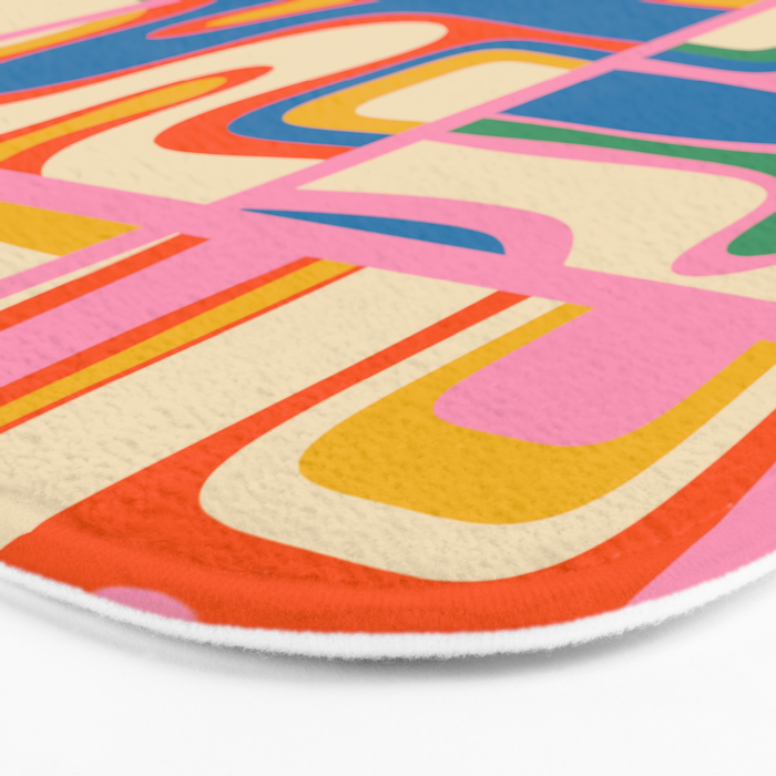 Street Art Colorful Retro Contemporary Abstract Pattern Bath Mat Gallery Image 3