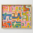 Street Art Colorful Retro Contemporary Abstract Pattern Serving Tray Gallery Image 1