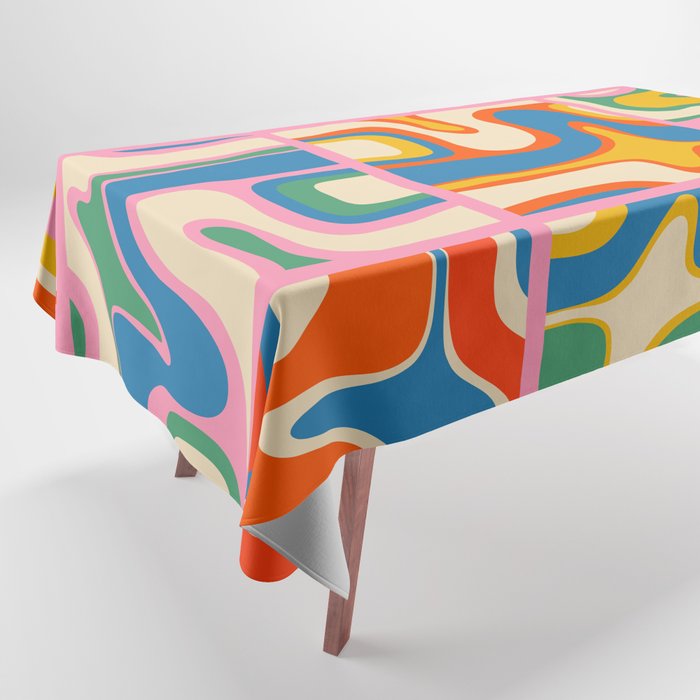 Street Art Colorful Retro Contemporary Abstract Pattern Tablecloth Gallery Image 1