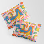 Street Art Colorful Retro Contemporary Abstract Pattern Pillow Sham Gallery Image 3