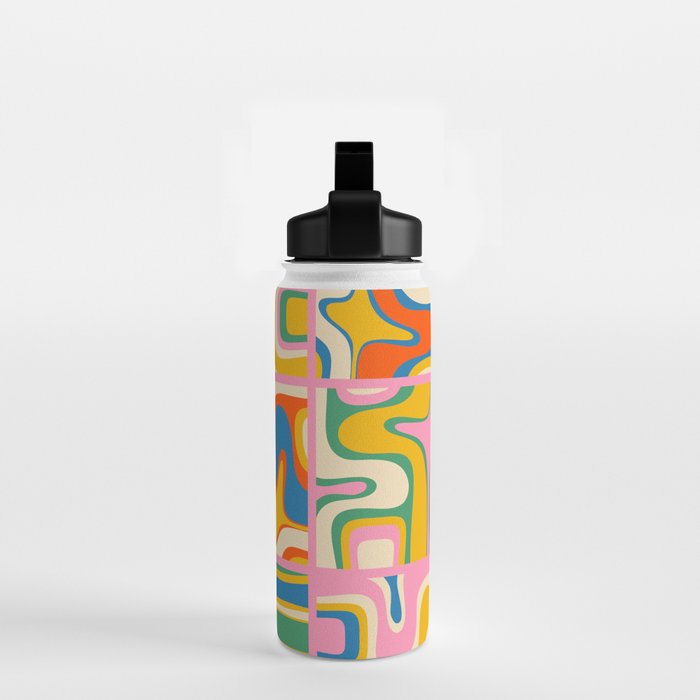 Street Art Colorful Retro Contemporary Abstract Pattern Water Bottle Gallery Image 2