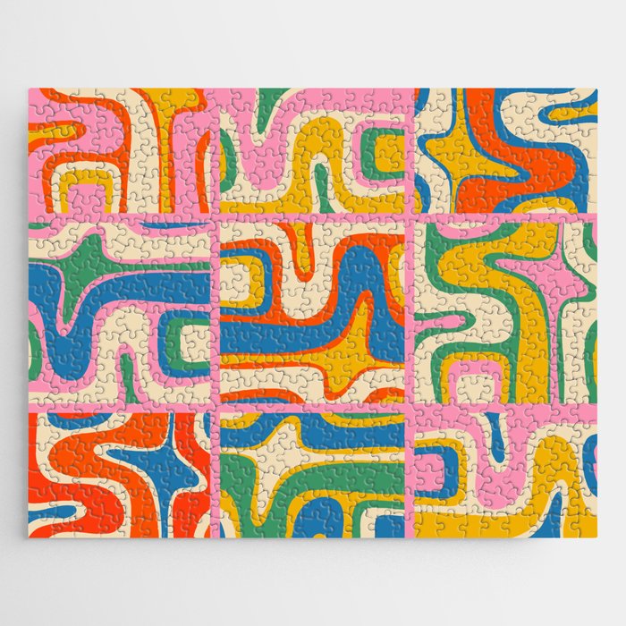 Street Art Colorful Retro Contemporary Abstract Pattern Jigsaw Puzzle Gallery Image 1