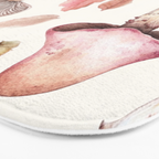Fall Autumn Leaves and Mushroom Watercolor All Over Bath Mat Gallery Image 3