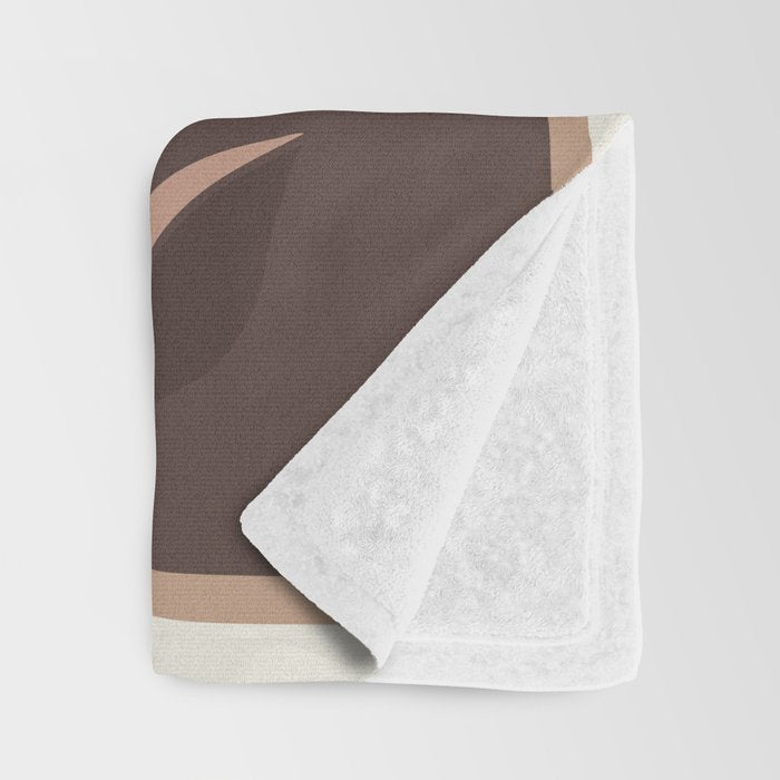 Floral Mocha 1 Throw Blanket Gallery Image 3