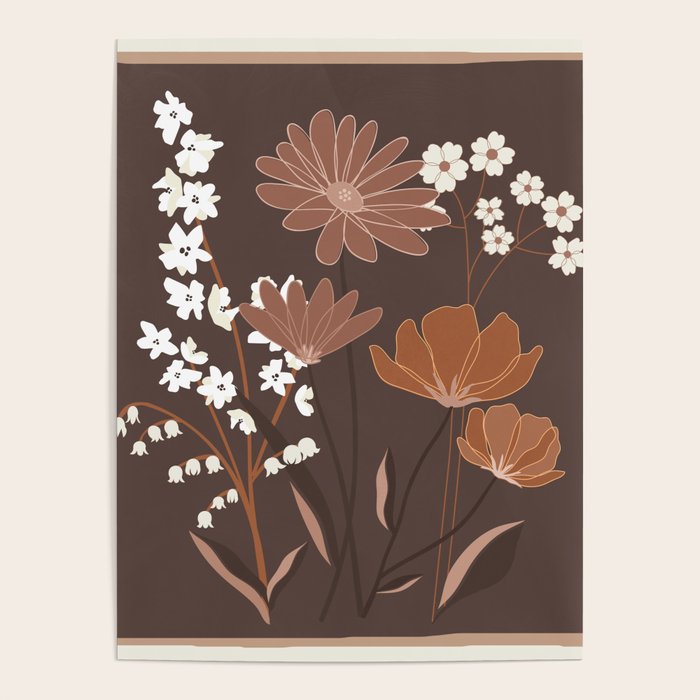 Floral Mocha 1 Poster Gallery Image 4