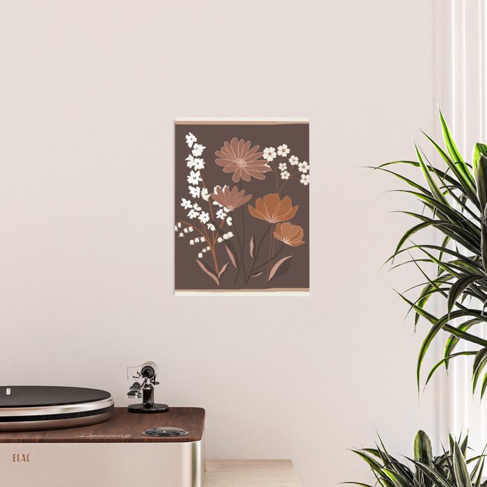 Floral Mocha 1 Poster Gallery Image 2