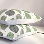 Mid-Century Green Leaves Pillow Sham Gallery Image 3