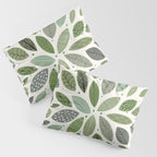 Mid-Century Green Leaves Pillow Sham Gallery Image 3