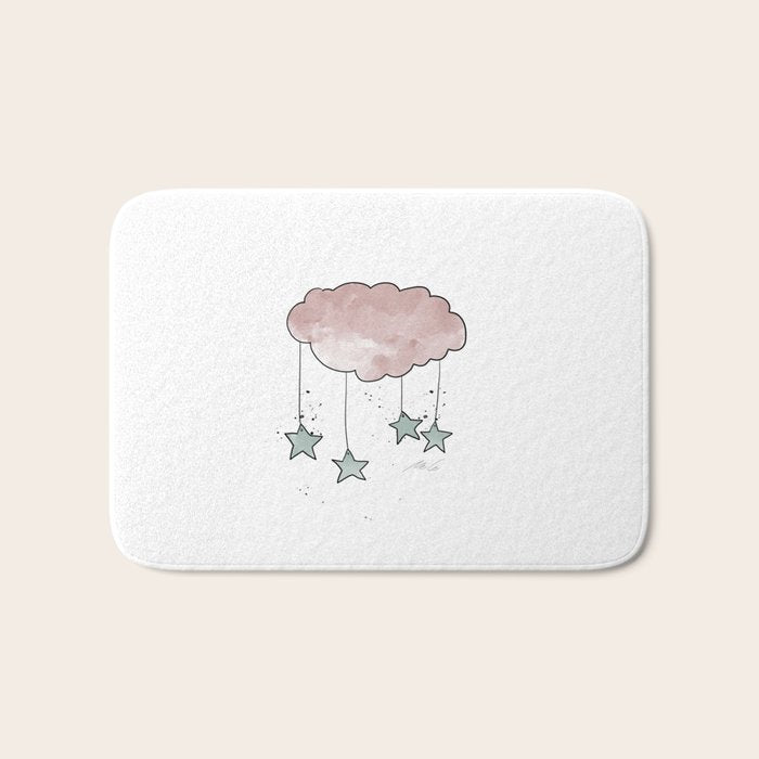 Cloud_Nursery Art_01 Bath Mat Gallery Image 1