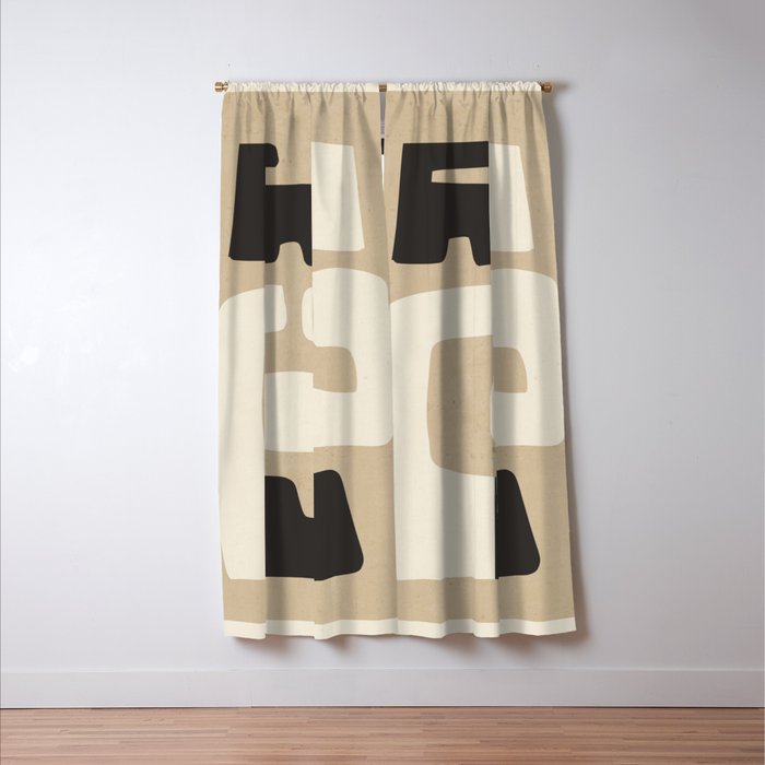 Modern Abstract Minimal Shapes 15 Window Curtain Gallery Image 3