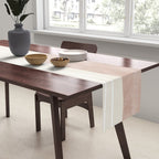 Minimalist Neutral Abstract Artwork Table Runner Gallery Image 2