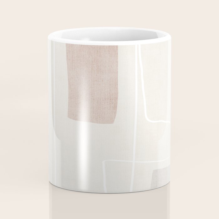 Minimalist Neutral Abstract Artwork Coffee Mug Gallery Image 4