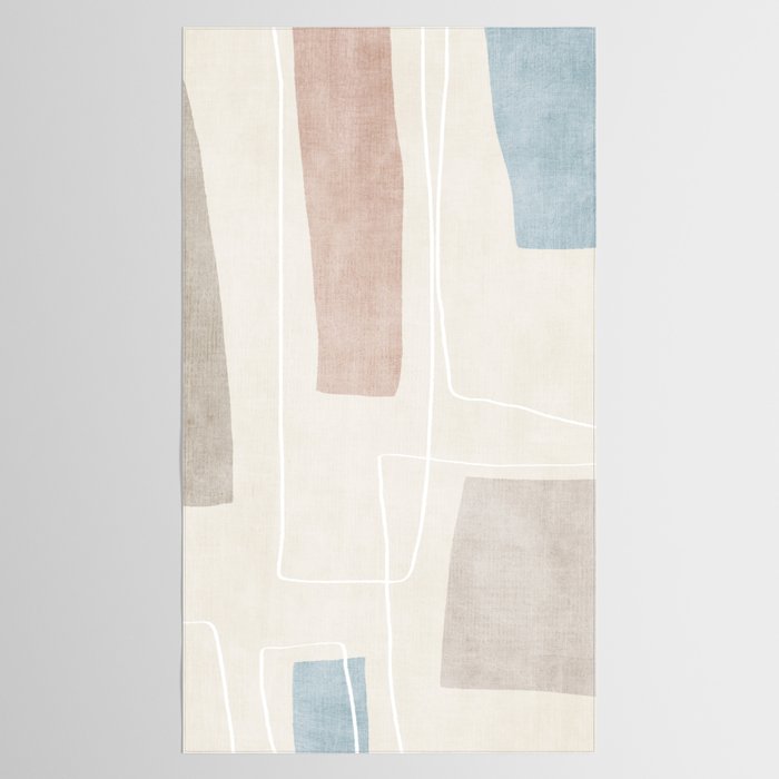 Minimalist Neutral Abstract Artwork Tablecloth Gallery Image 2