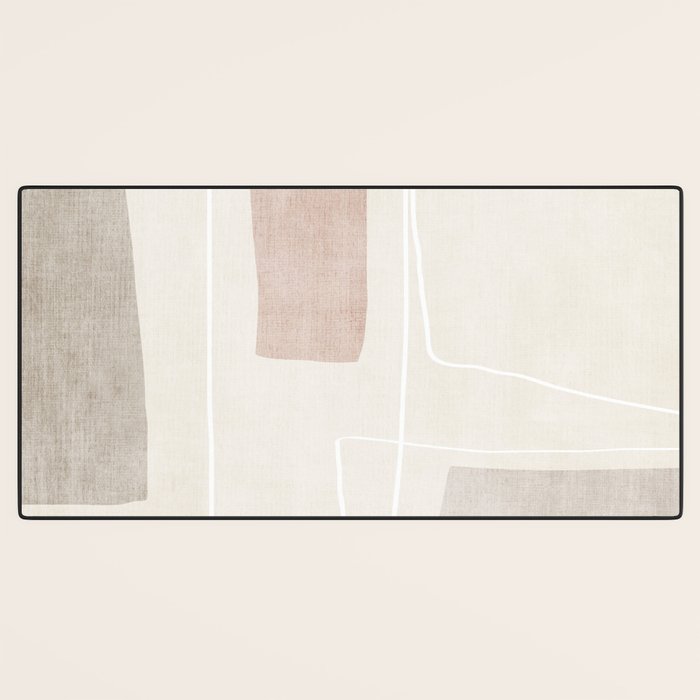 Minimalist Neutral Abstract Artwork Desk Mat Gallery Image 3