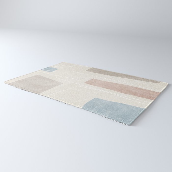 Minimalist Neutral Abstract Artwork Rug Gallery Image 3