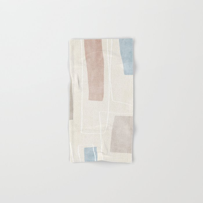 Minimalist Neutral Abstract Artwork Bath Towel Gallery Image 1