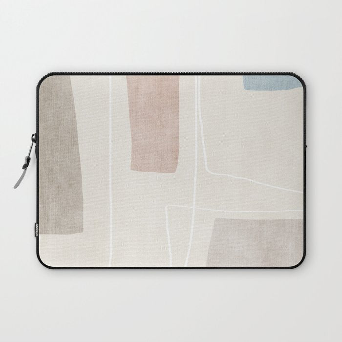 Minimalist Neutral Abstract Artwork Laptop Sleeve Gallery Image 1