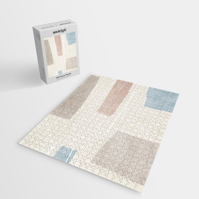 Minimalist Neutral Abstract Artwork Jigsaw Puzzle Gallery Image 2