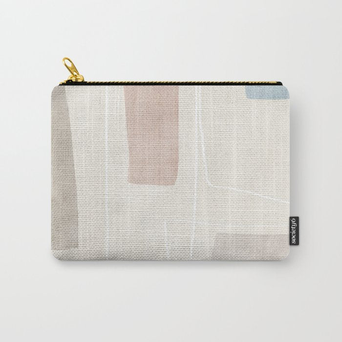 Minimalist Neutral Abstract Artwork Carry All Pouch Gallery Image 1