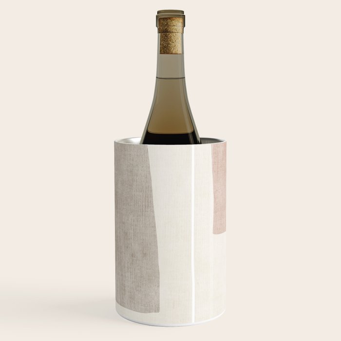 Minimalist Neutral Abstract Artwork Wine Chiller Gallery Image 2