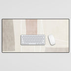 Minimalist Neutral Abstract Artwork Desk Mat Gallery Image 1