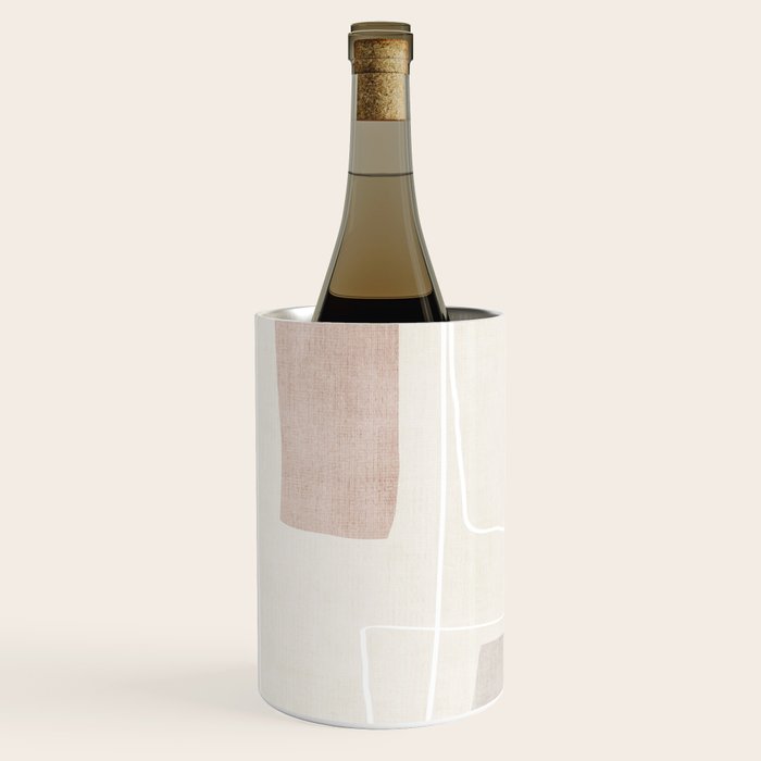Minimalist Neutral Abstract Artwork Wine Chiller Gallery Image 1
