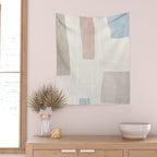 Minimalist Neutral Abstract Artwork Wall Tapestry Gallery Image 2