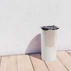 Minimalist Neutral Abstract Artwork Travel Mug Gallery Image 4