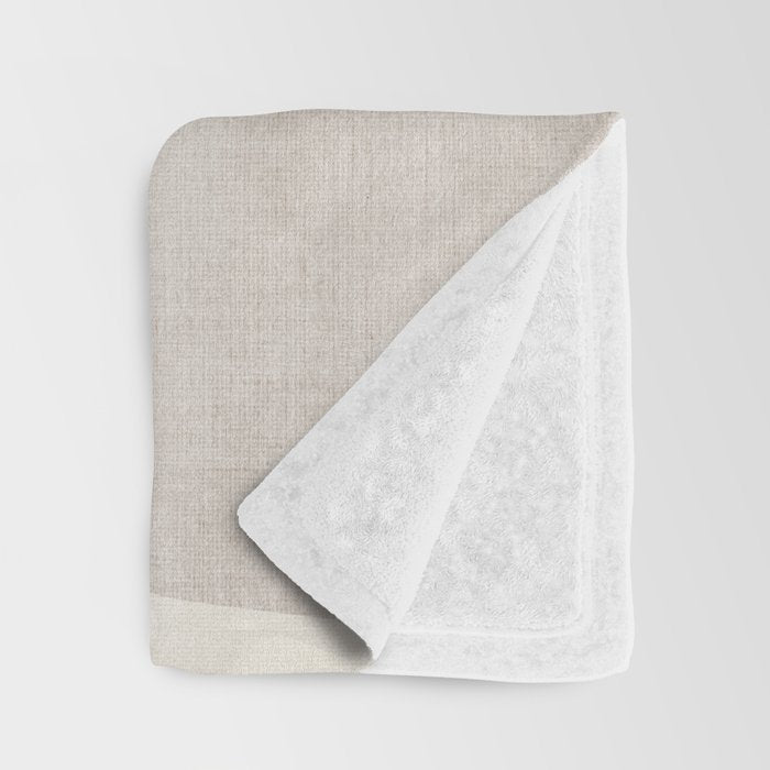 Minimalist Neutral Abstract Artwork Throw Blanket Gallery Image 3