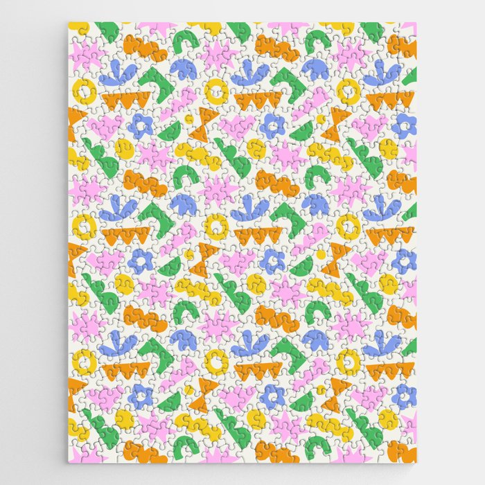 Colorful abstract organic shape patern Jigsaw Puzzle Gallery Image 1