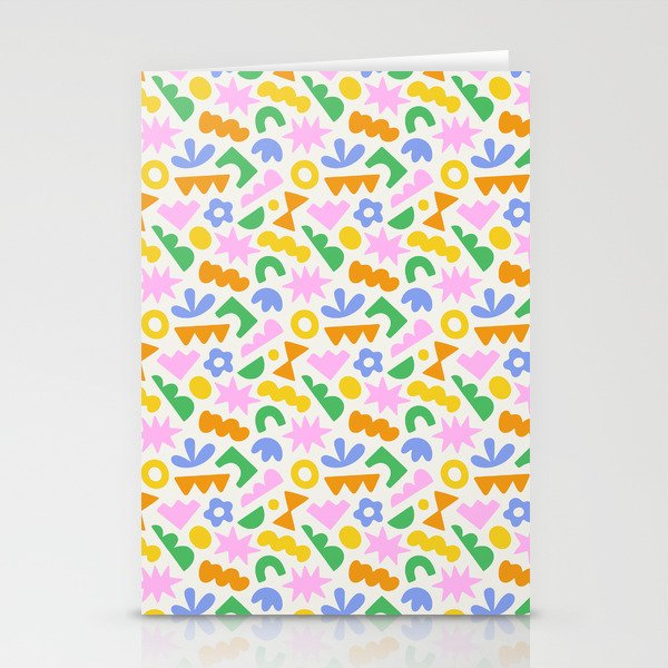 Colorful abstract organic shape patern Stationery Card Gallery Image 1