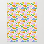 Colorful abstract organic shape patern Poster Gallery Image 4
