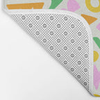 Colorful abstract organic shape patern Bath Mat Gallery Image 2